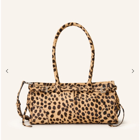 Jeffrey Campbell Handbags - Jeffrey Campbell Tan Leopard Print Shoulder Bag NWT
